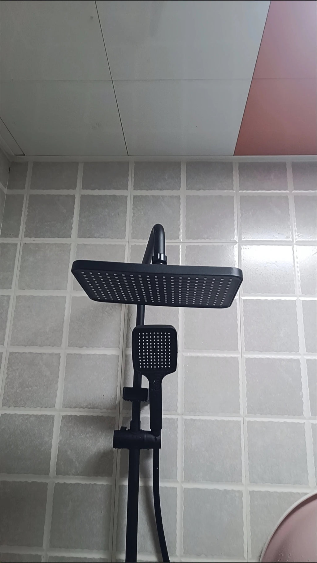 Ensemble de pommeau de douche en cuivre véritable